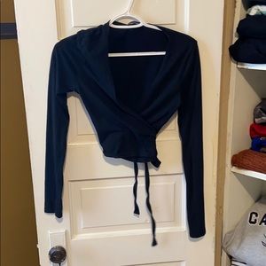 Black wrap top